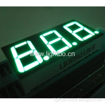 Pure Green Common Cathode 0.56 Inches Triple Digit 7 Segment Led Display 